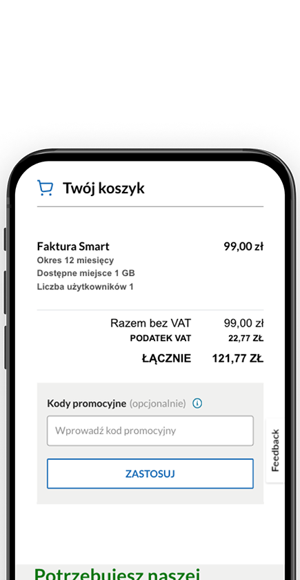 Screenshot della pagina di checkout del sito web Aruba Polonia