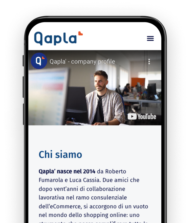 Immagine della pagina 'Chi Siamo' del sito web di Qapla