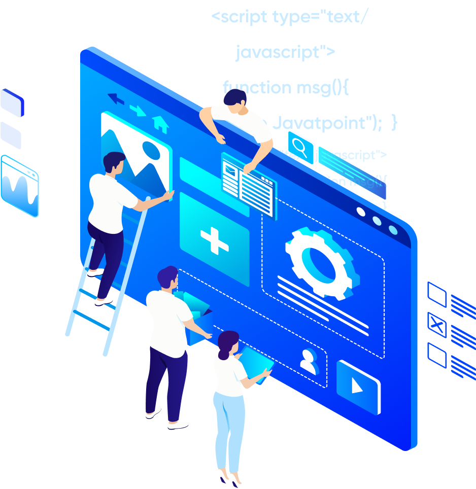 Arte vettoriale per rappresentare lo sviluppo personalizzato di moduli e plugin Prestashop e-commerce