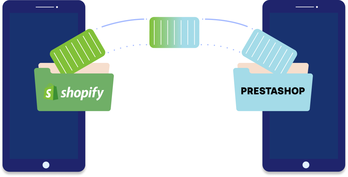 Icona che rappresenta Migrazione da Shopify a Prestashop