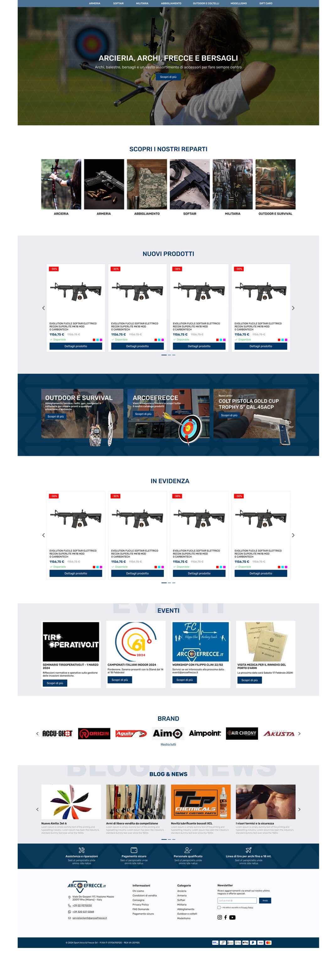 Homepage Arco e Frecce